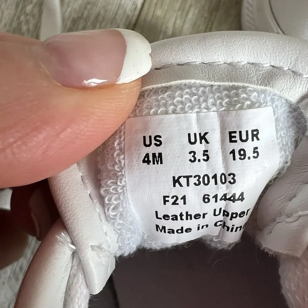 Keds Shoes Leather 4M White Cap Toe Lace Up Unisex EUC